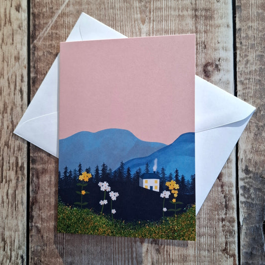 Spring Cottage Greeting Card
