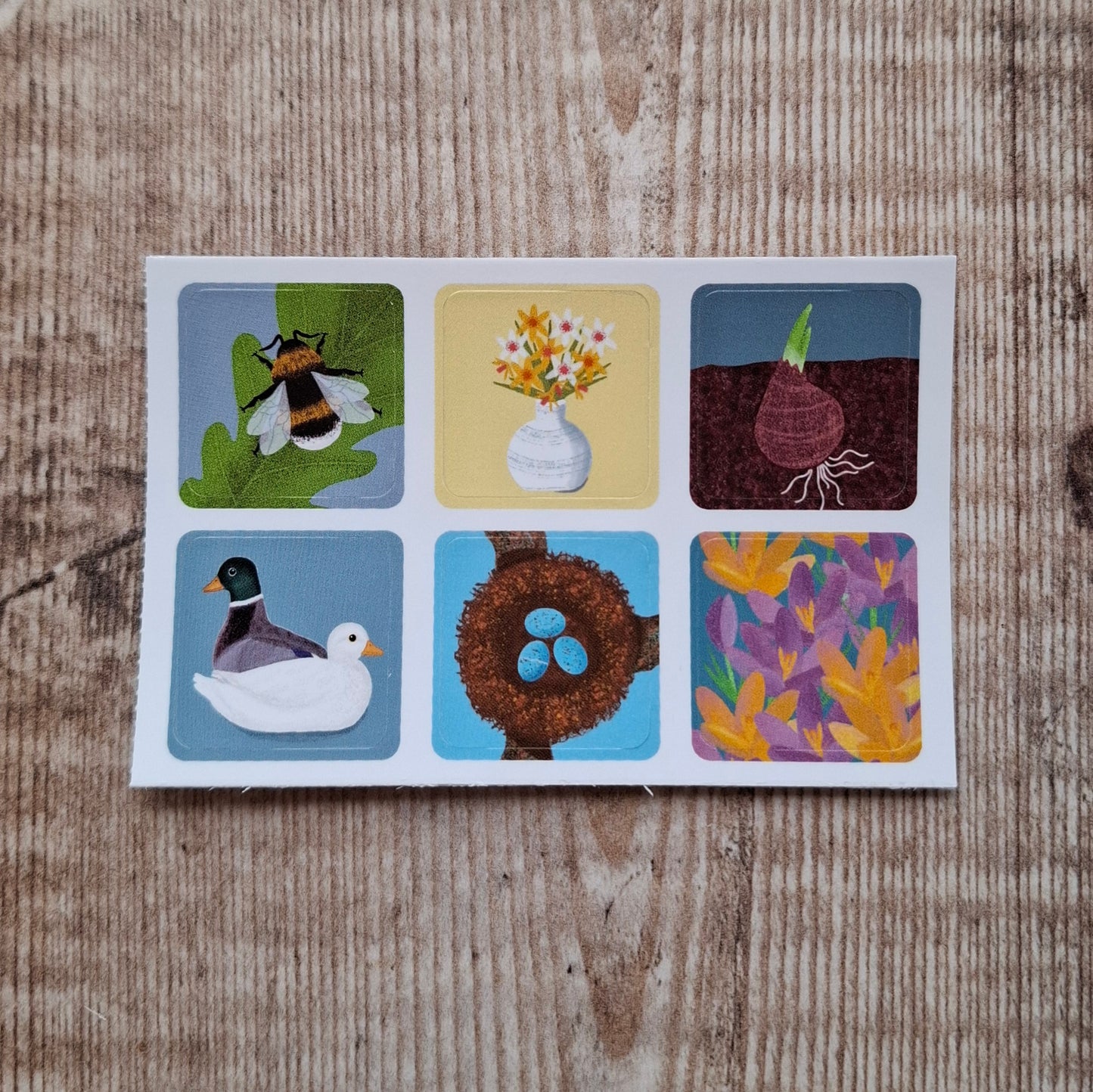 Spring Envelope Stickers - Set of 6