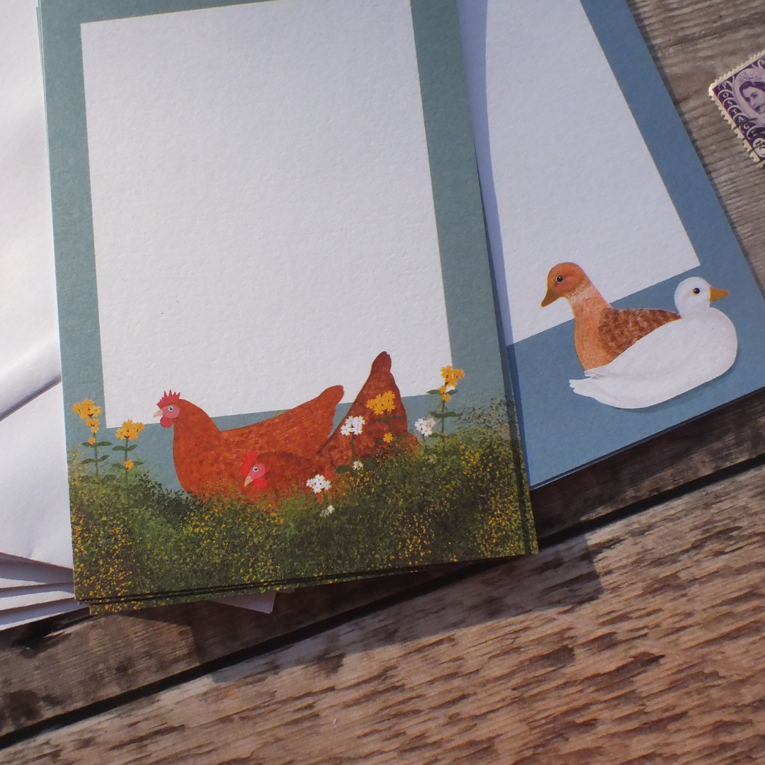 Hens and Ducks Mini Notes Writing Set