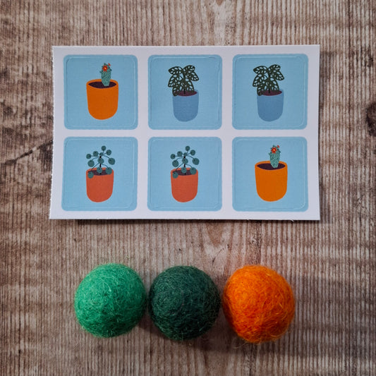 Houseplants Envelope Stickers - Set of 6