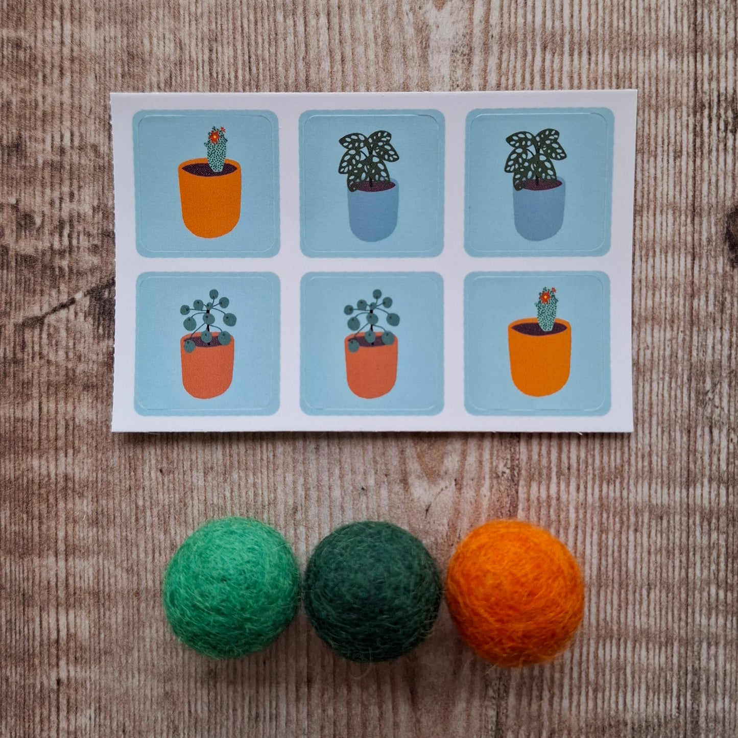 Houseplants Envelope Stickers - Set of 6