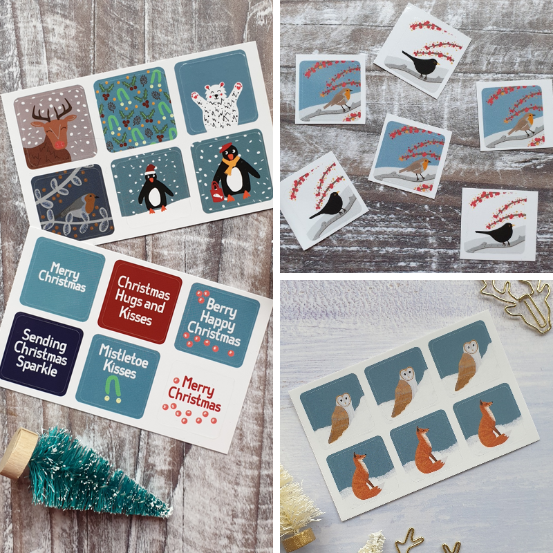 Christmas Envelope Sticker Selection Pack