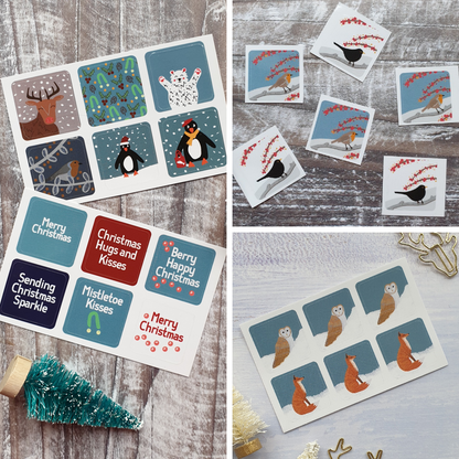Christmas Envelope Sticker Selection Pack