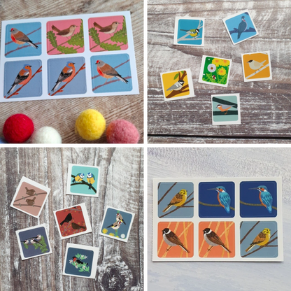Birds Set 1 Envelope Sticker Collection - 24 stickers