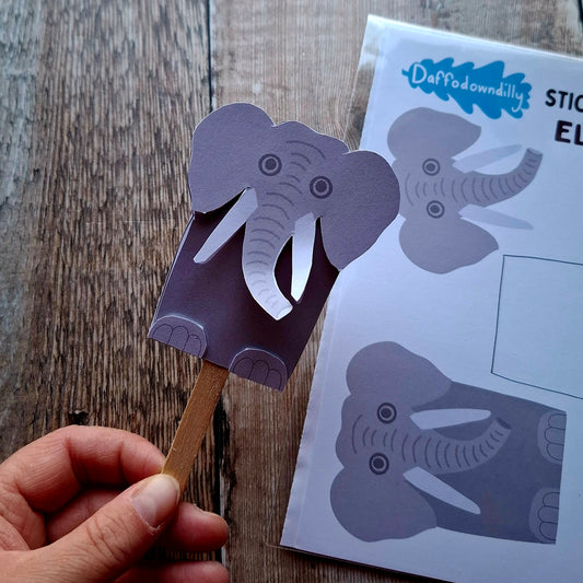 Elephant Stick Puppet Kit