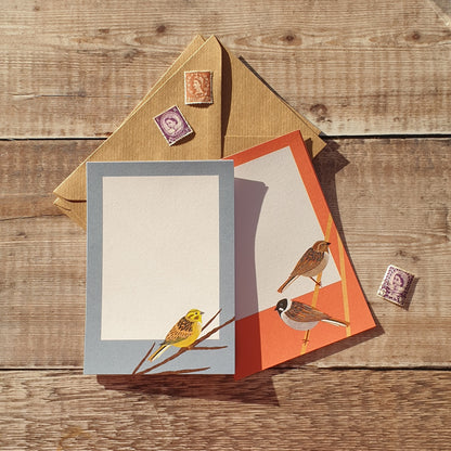 Yellowhammer and Reed Bunting Mini Notes Writing Set
