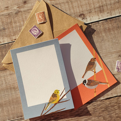 Yellowhammer and Reed Bunting Mini Notes Writing Set