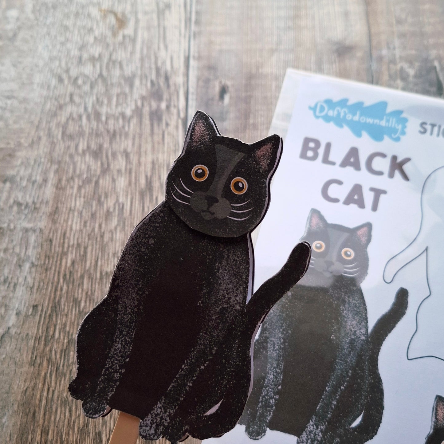 Black Cat Stick Puppet Kit