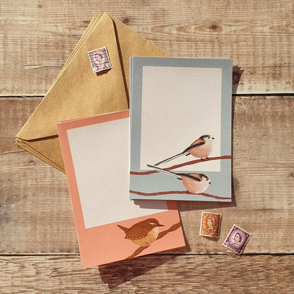 Long Tailed Tits and Wren Mini Notes Writing Set