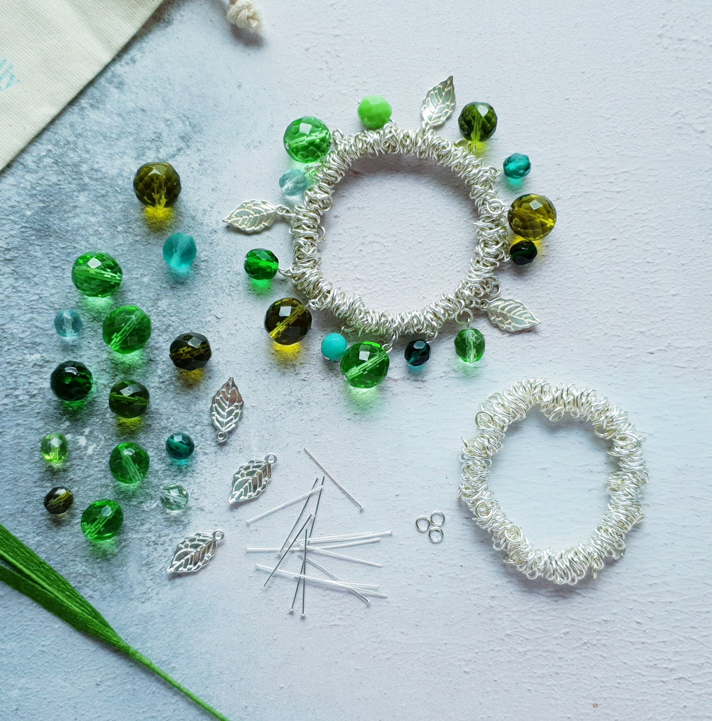 Spring Leaves Charm Bracelet Kit