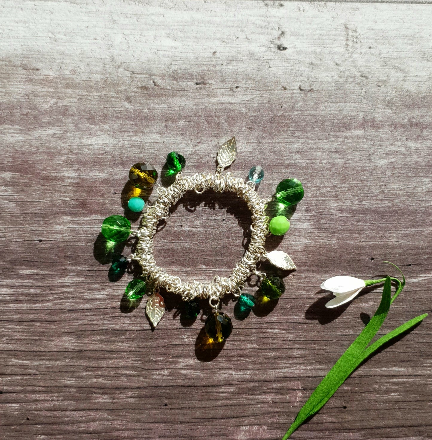 Spring Leaves Charm Bracelet Kit
