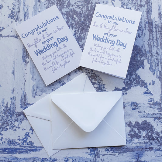 Wedding Congratulations to our Son and Daughter in Law Greeting Card