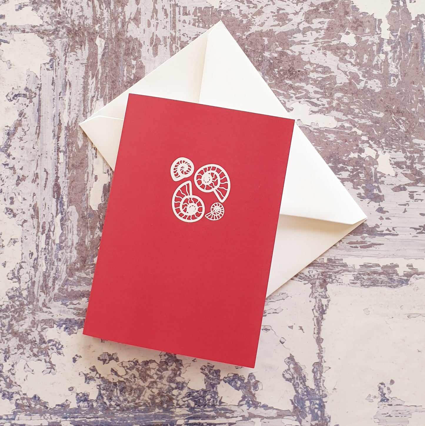 4 Ammonites Notelet Greeting Card
