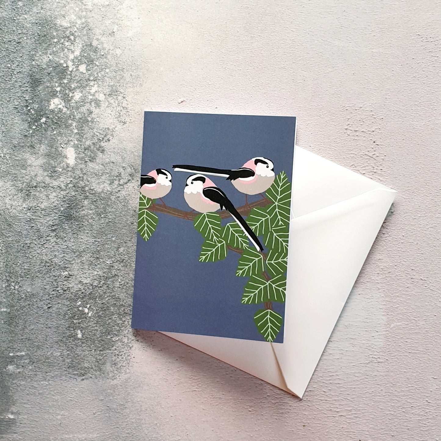 Long Tailed Tits notelet greeting card