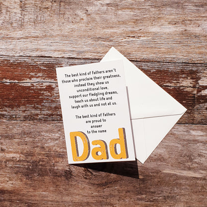 Dad Words Greeting Card