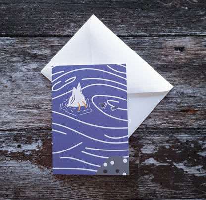Seagull and Fish Greeting Card