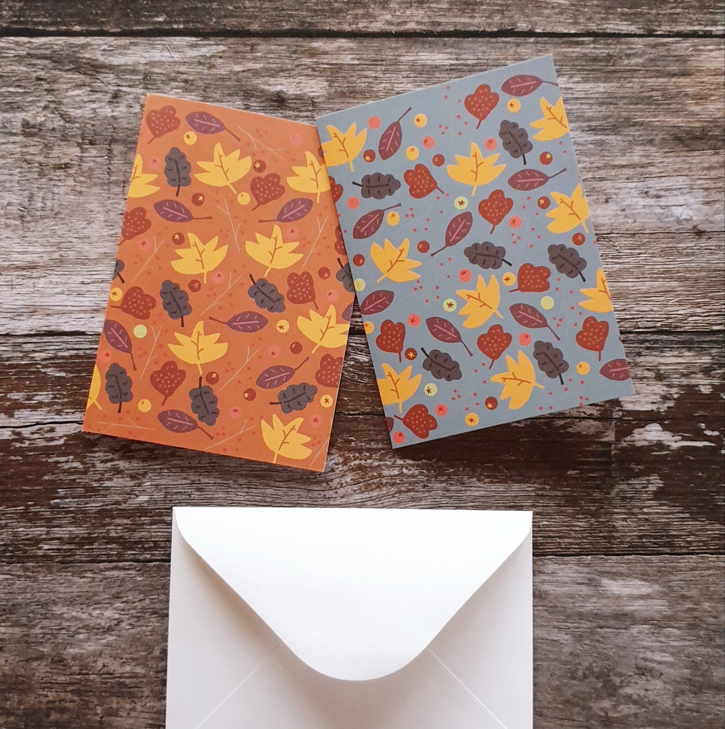 Leaf Love - Blue Greeting Card