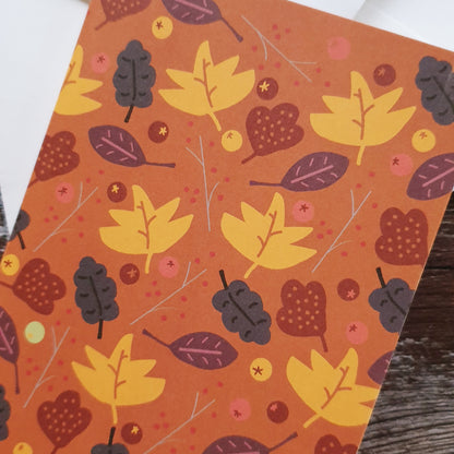 Leaf Love - Pumpkin Greeting Card