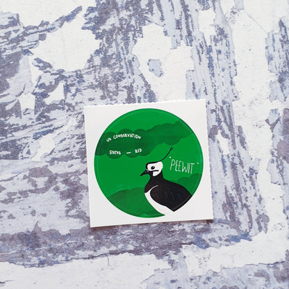 Lapwing 38mm Vinyl Sticker
