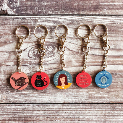 Freckle Blessed Wooden Keyring