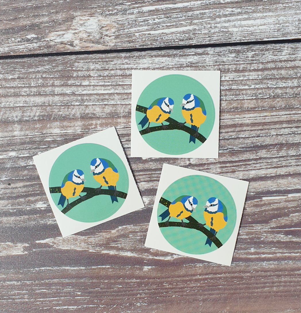 Bluetits 38mm Vinyl Sticker