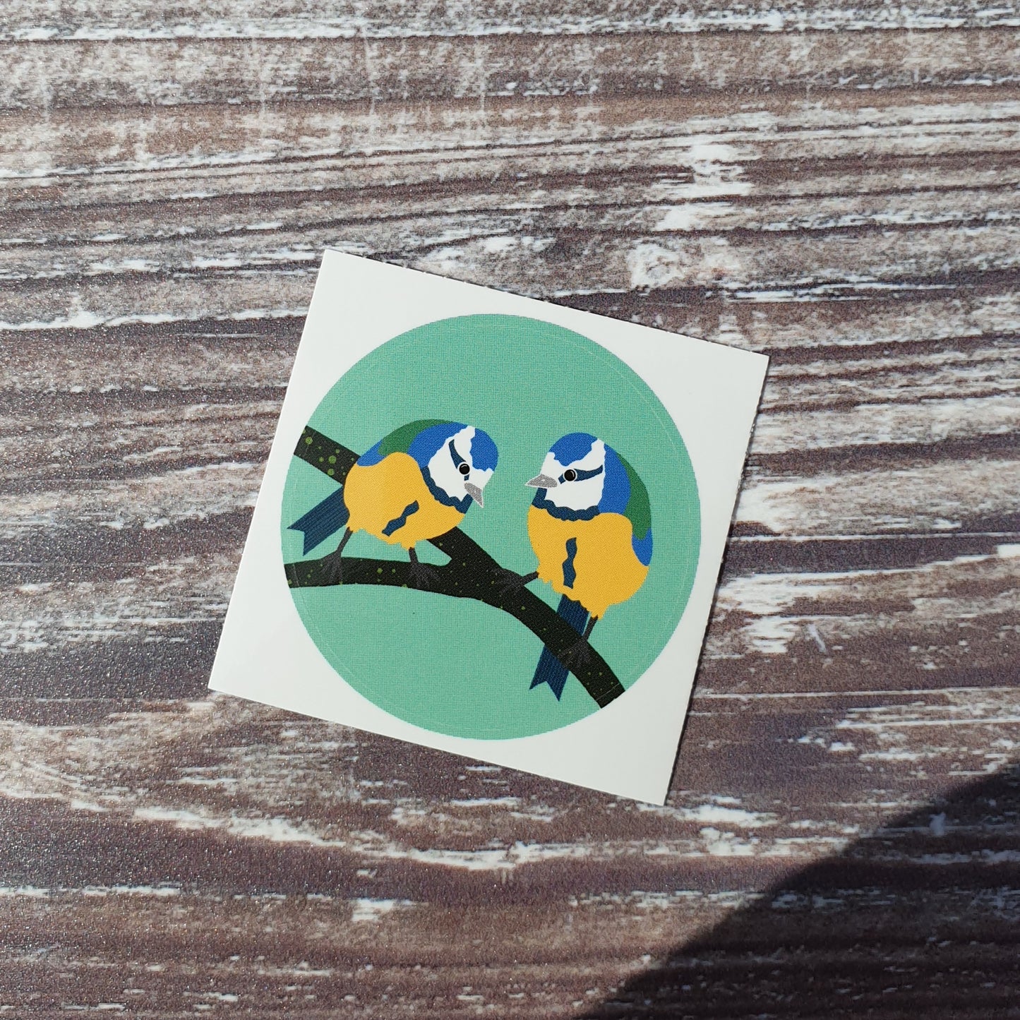 Bluetits 38mm Vinyl Sticker