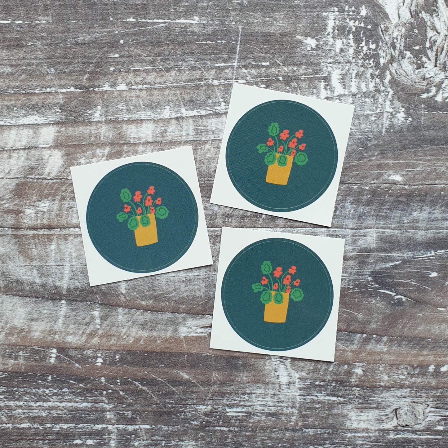 Geranium 38mm Vinyl Sticker
