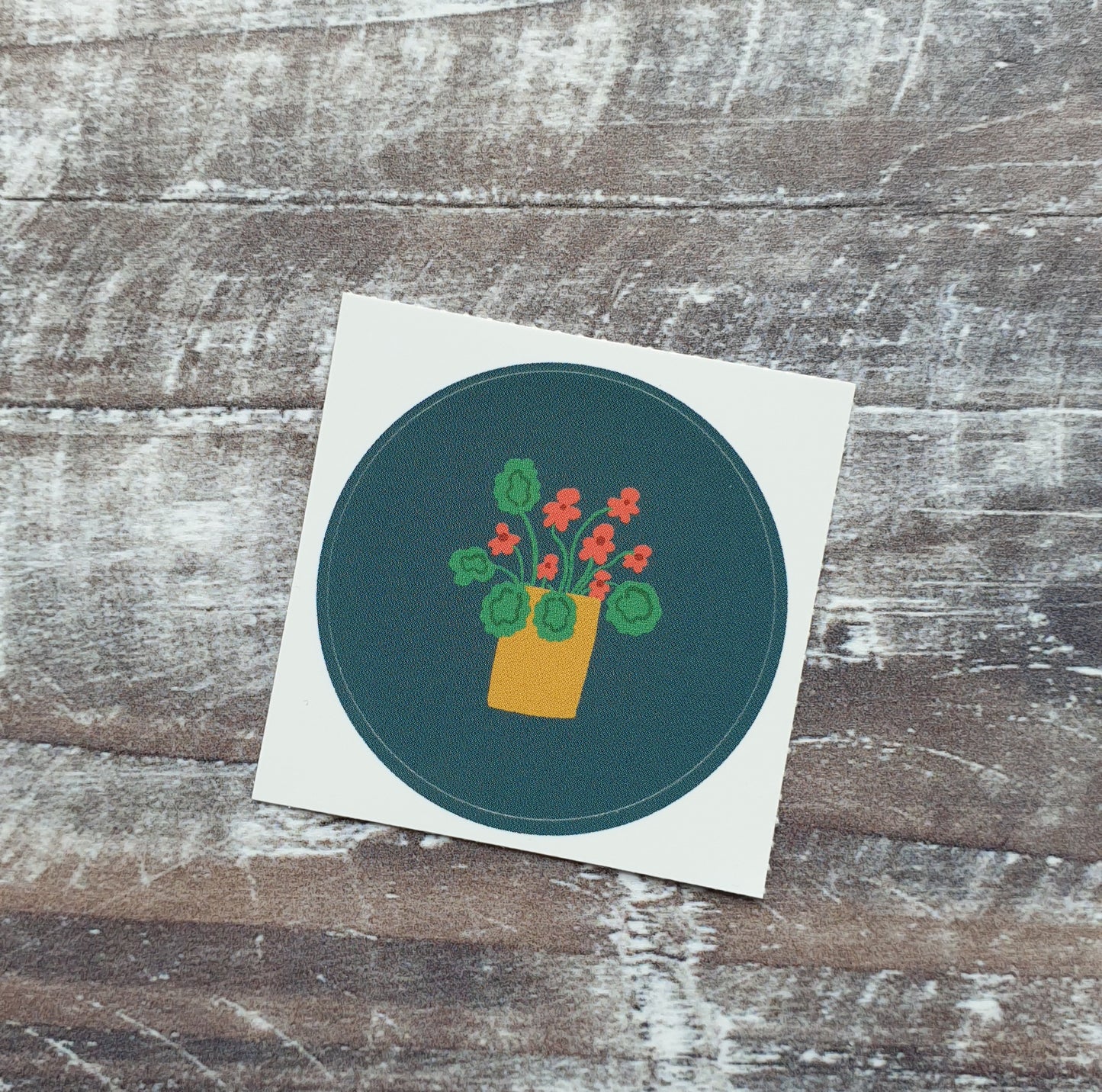 Geranium 38mm Vinyl Sticker