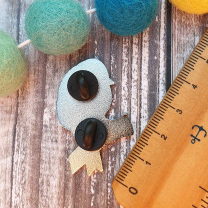 Bluetit hard enamel brooch