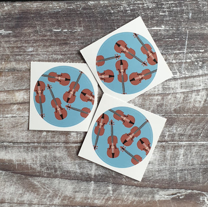 Violin 38mm Vinyl Sticker