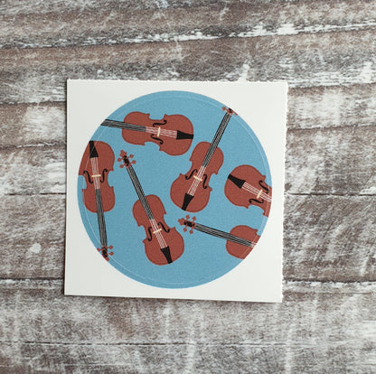 Violin 38mm Vinyl Sticker