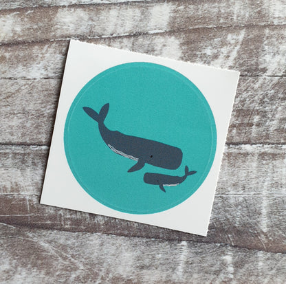 Whale 38mm Vinyl Sticker
