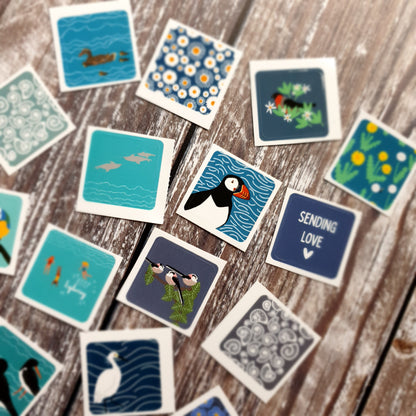 Cetaceans Envelope Sticker Set