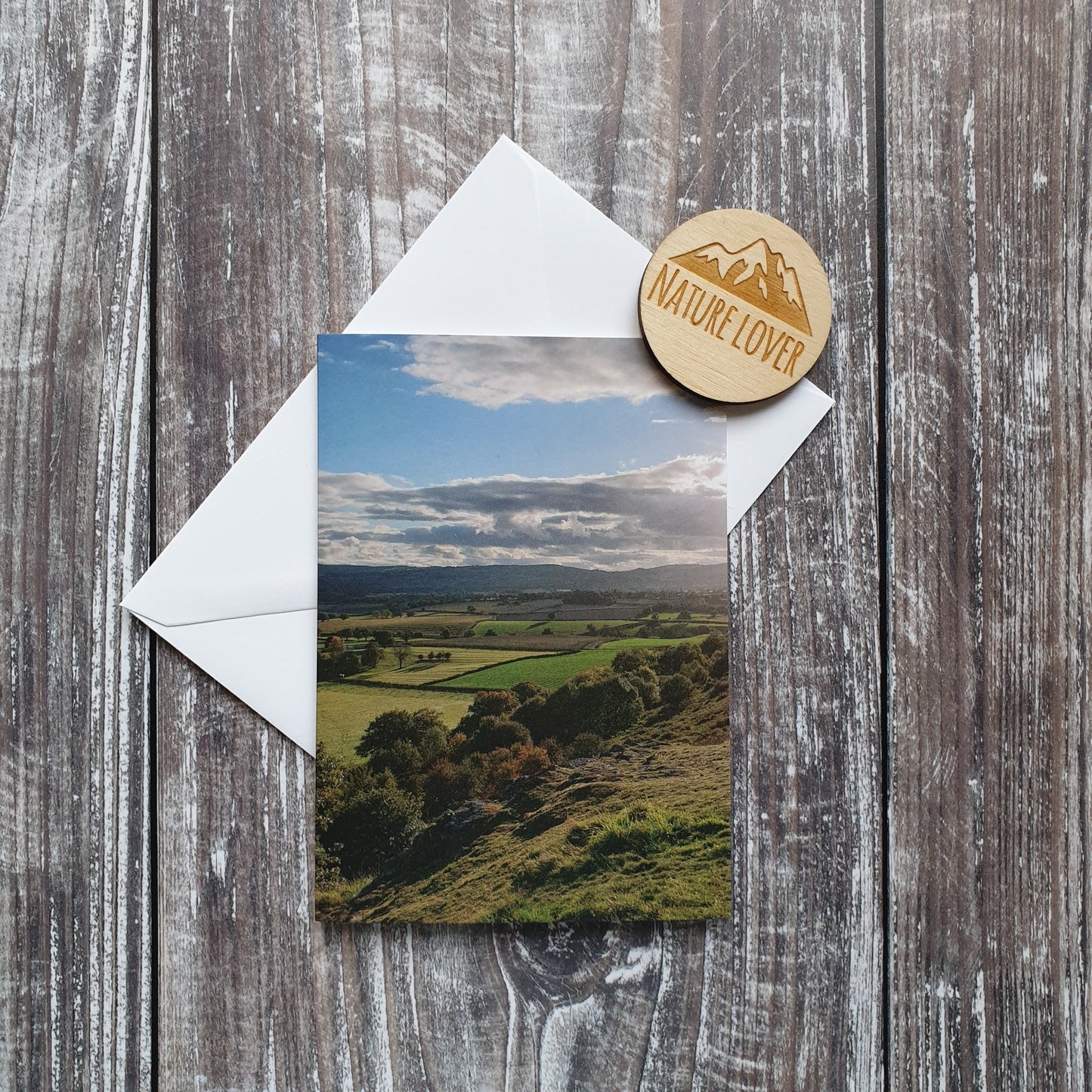 Rolling fields photographic card