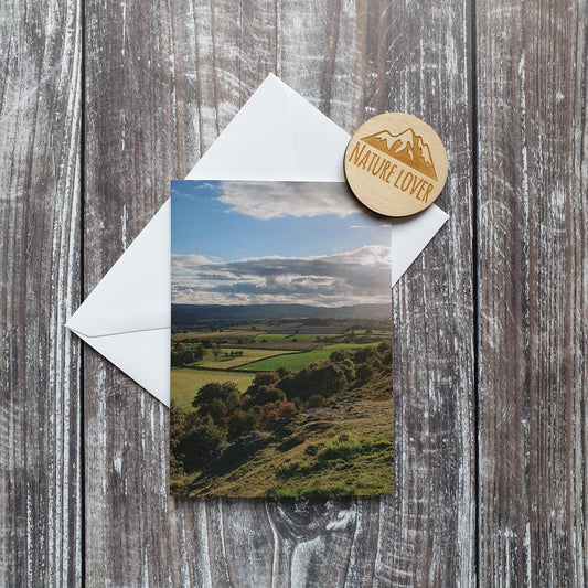 Rolling fields photographic card