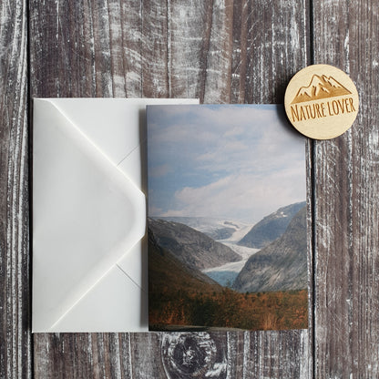 Jostedalsbreen Glacial Valley Photographic Greeting Card