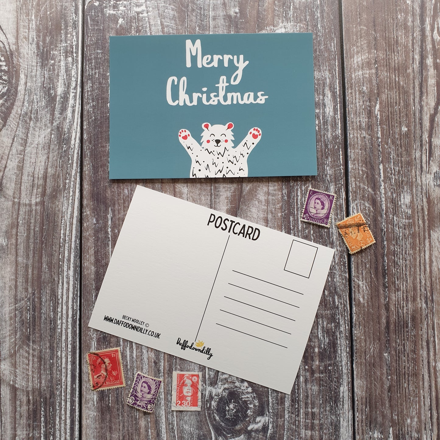 Polar Bear Merry Christmas  Postcard
