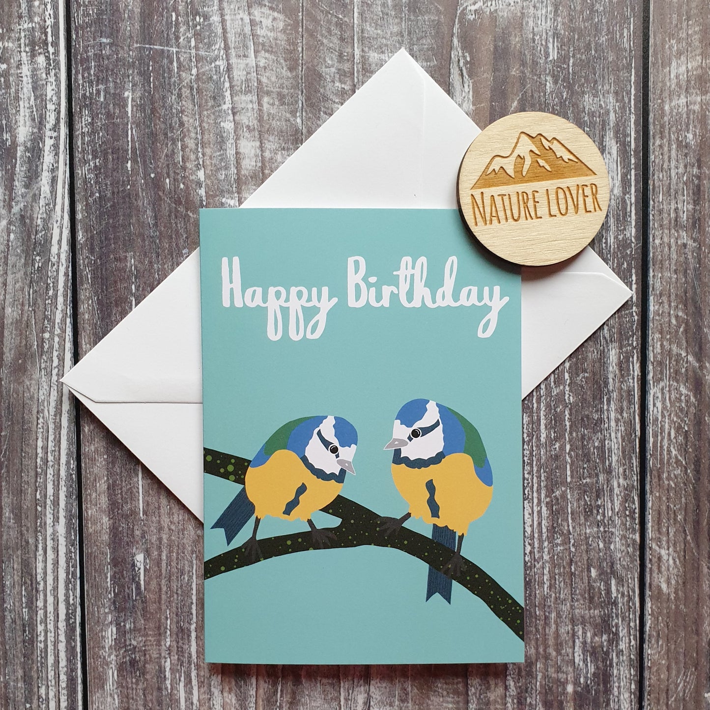 Bluetits Happy Birthday Greetings Card