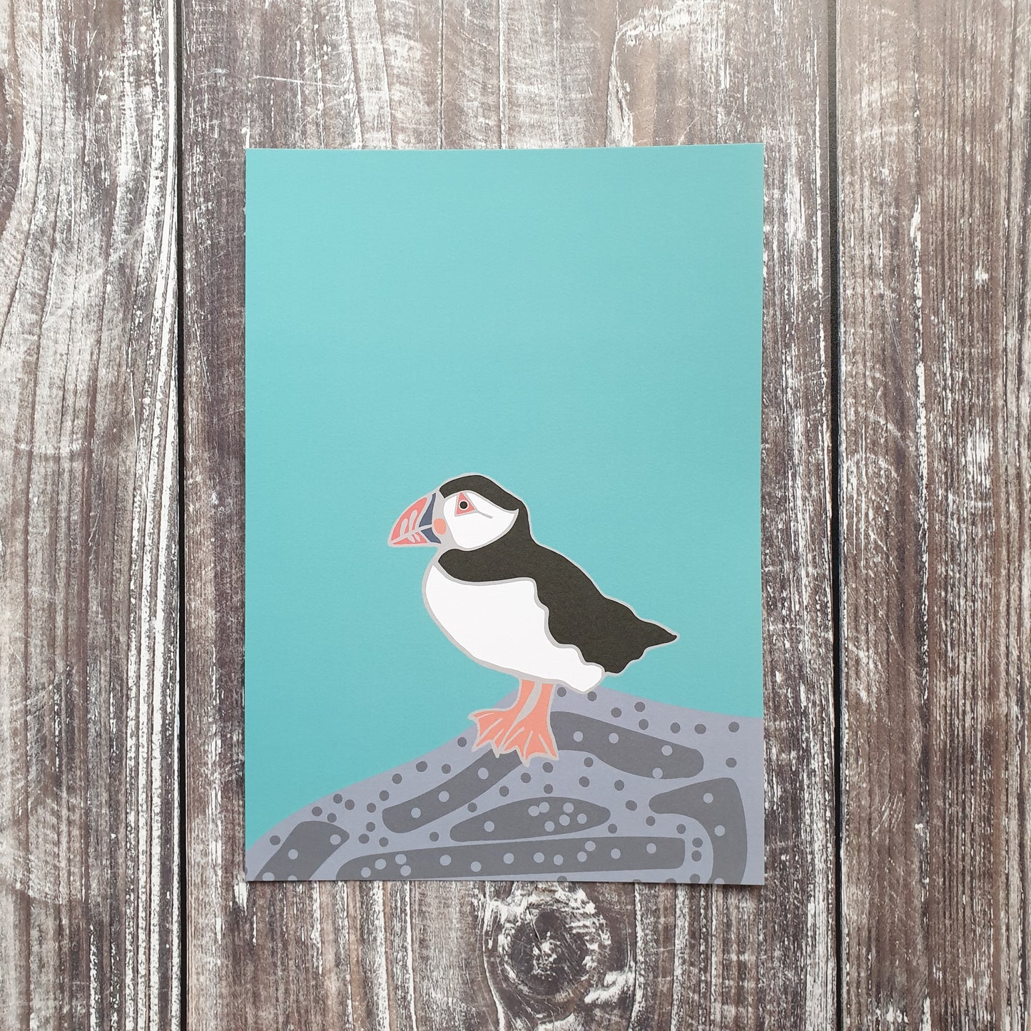 Standing Puffin Art Print