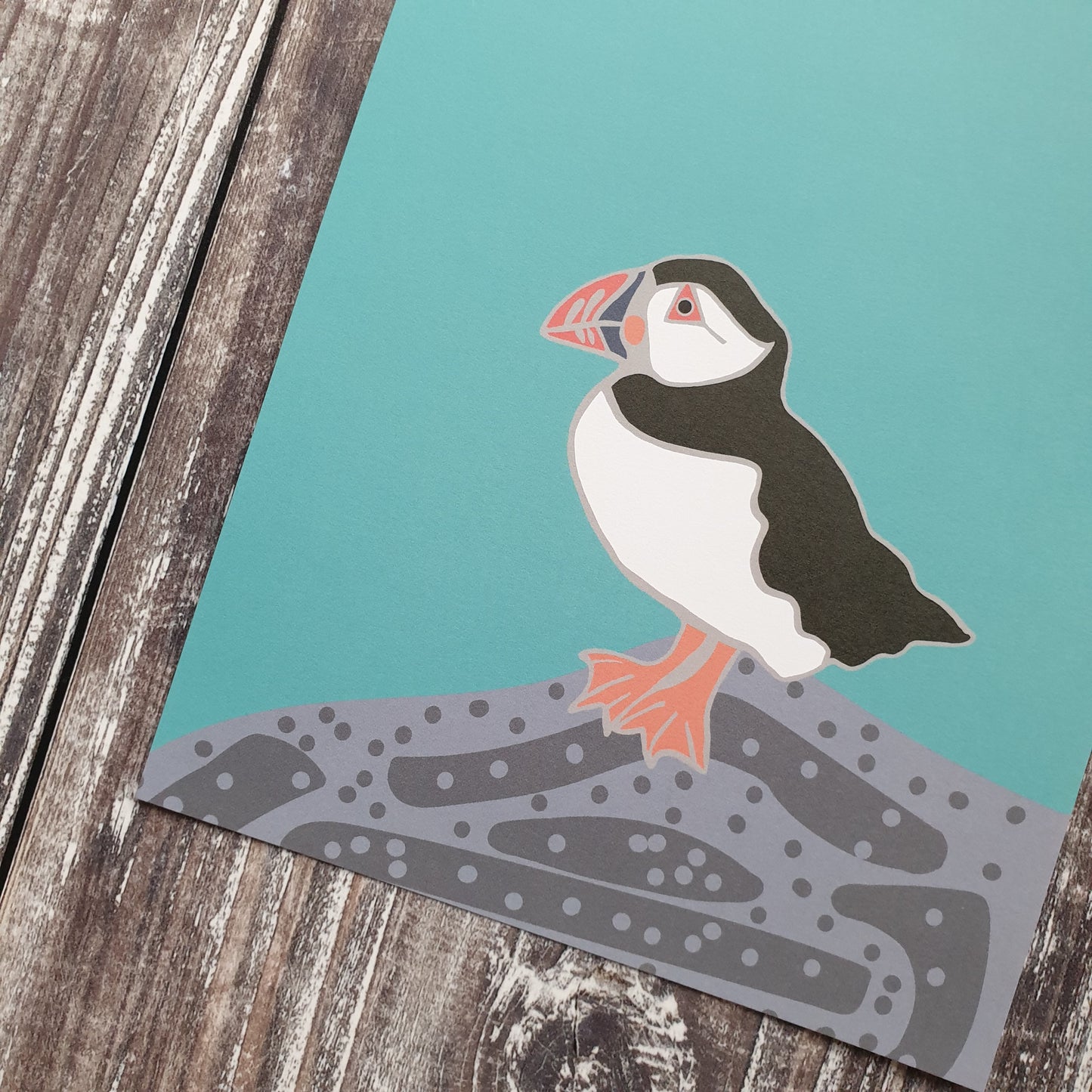 Standing Puffin Art Print
