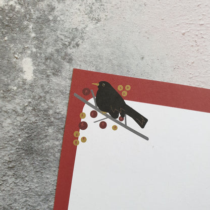 Blackbirds Gift Note - Set of 4