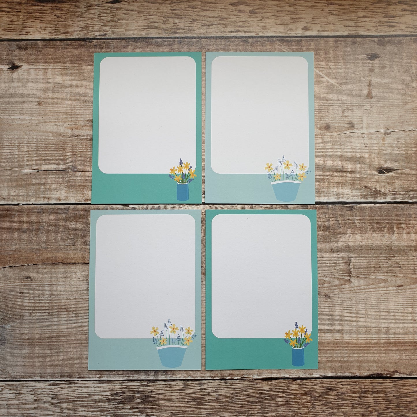 Spring Flowers Gift Notes - Set of 4