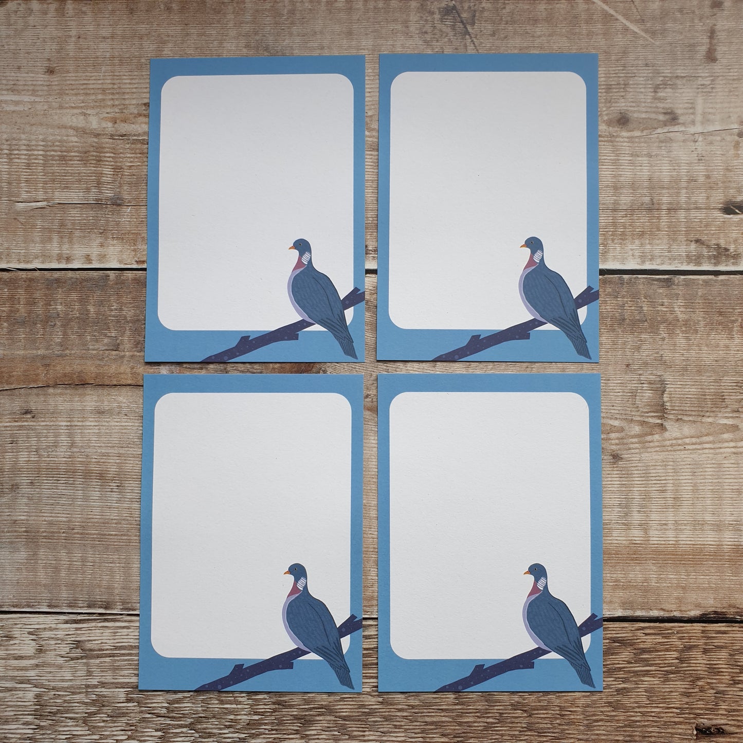 Wood Pigeon Gift Notes - Set of 4