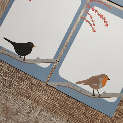 Robin and Blackbird Gift Notes - Set of 4