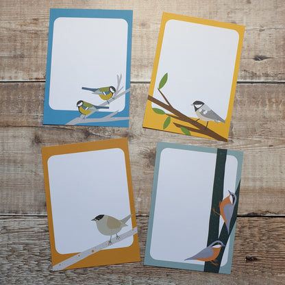 Garden Birds Gift Notes - Set of 4