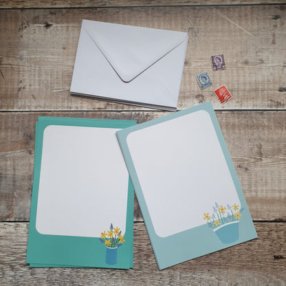 Spring Flowers A5 Writing Paper Set