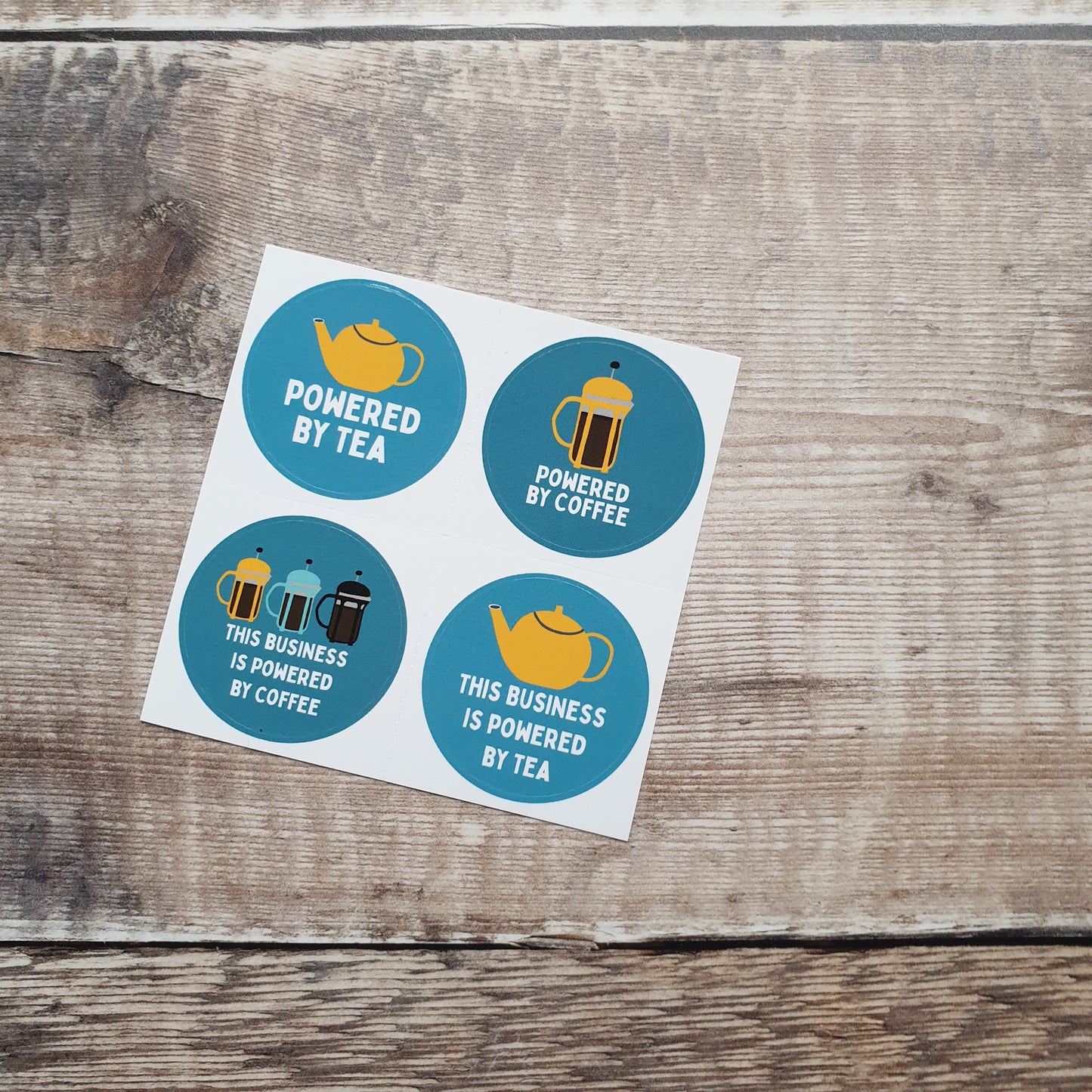 This business is powered by tea 38mm Vinyl Sticker