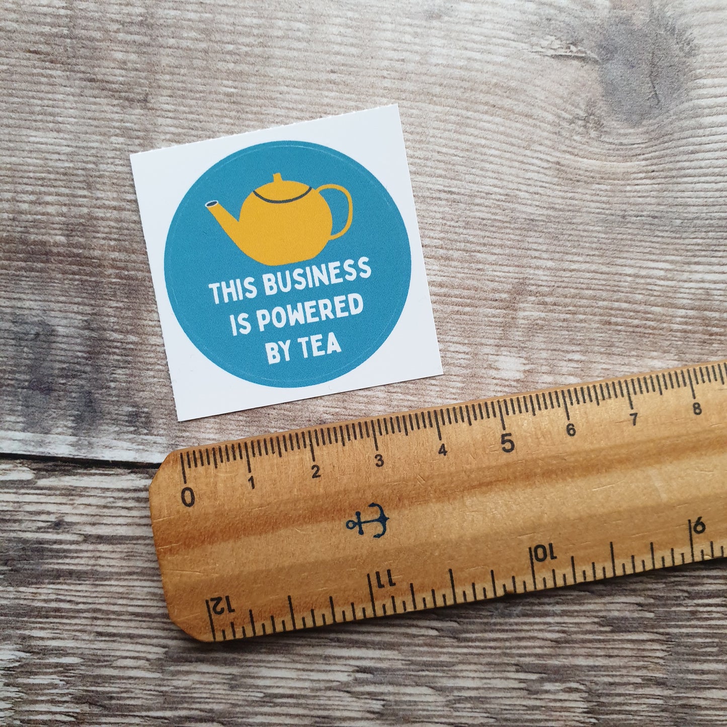This business is powered by tea 38mm Vinyl Sticker