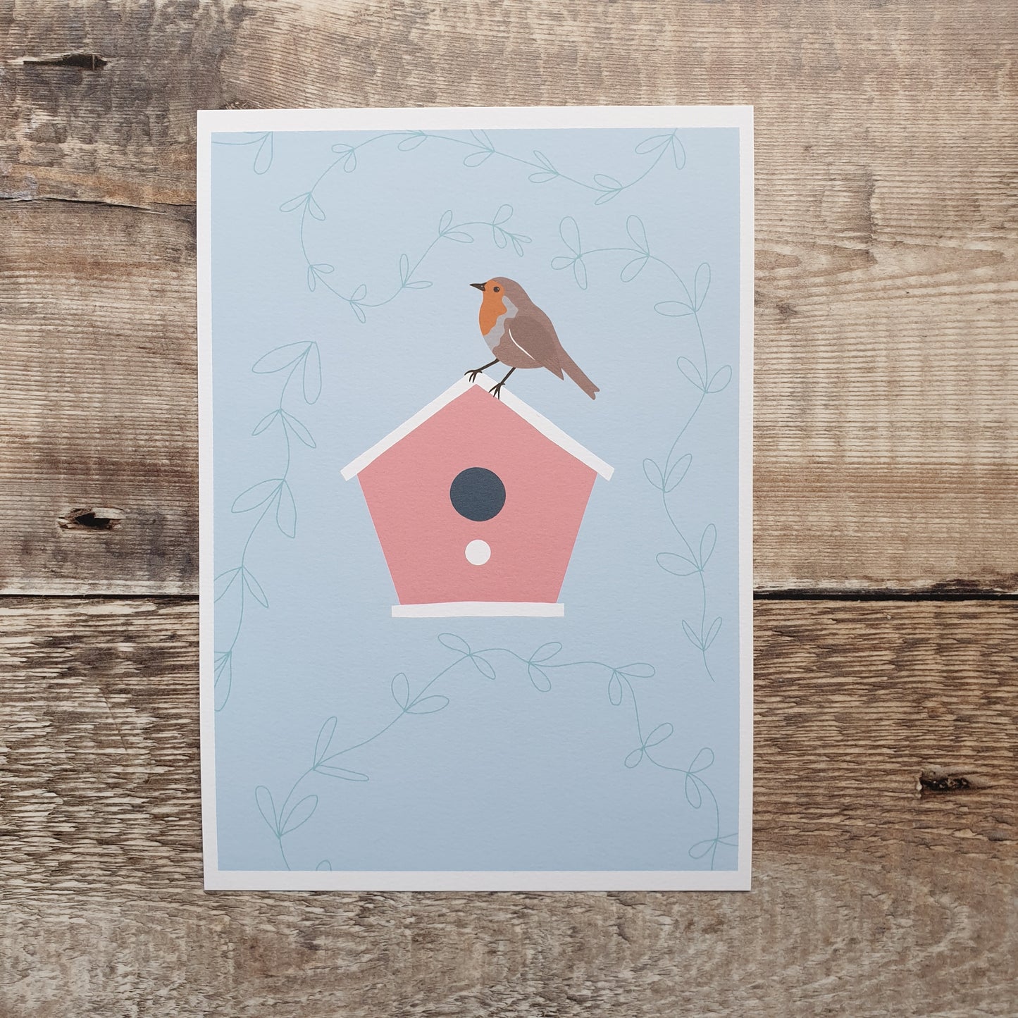 Robin and Birdbox Art Print