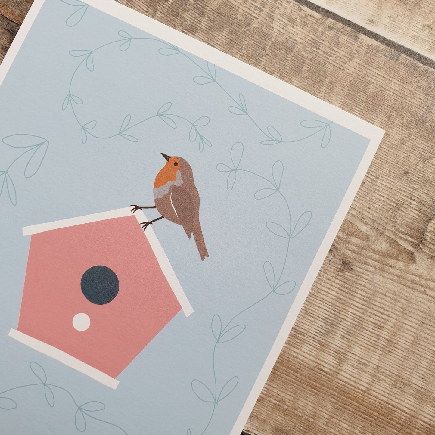 Robin and Birdbox Art Print